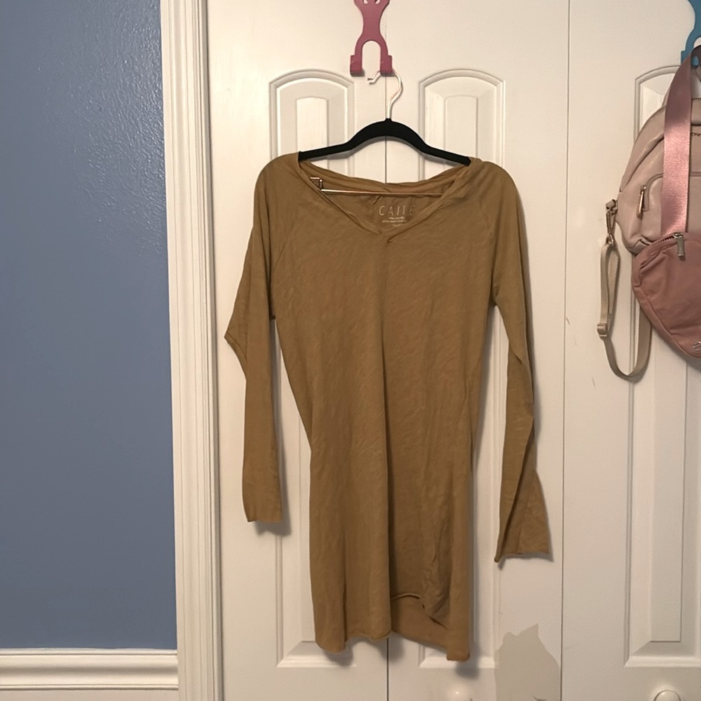 Caite small yellow mustard tunic dress.
